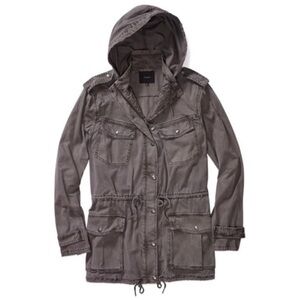 Aritzia Talula Grey Trooper Military Jacket